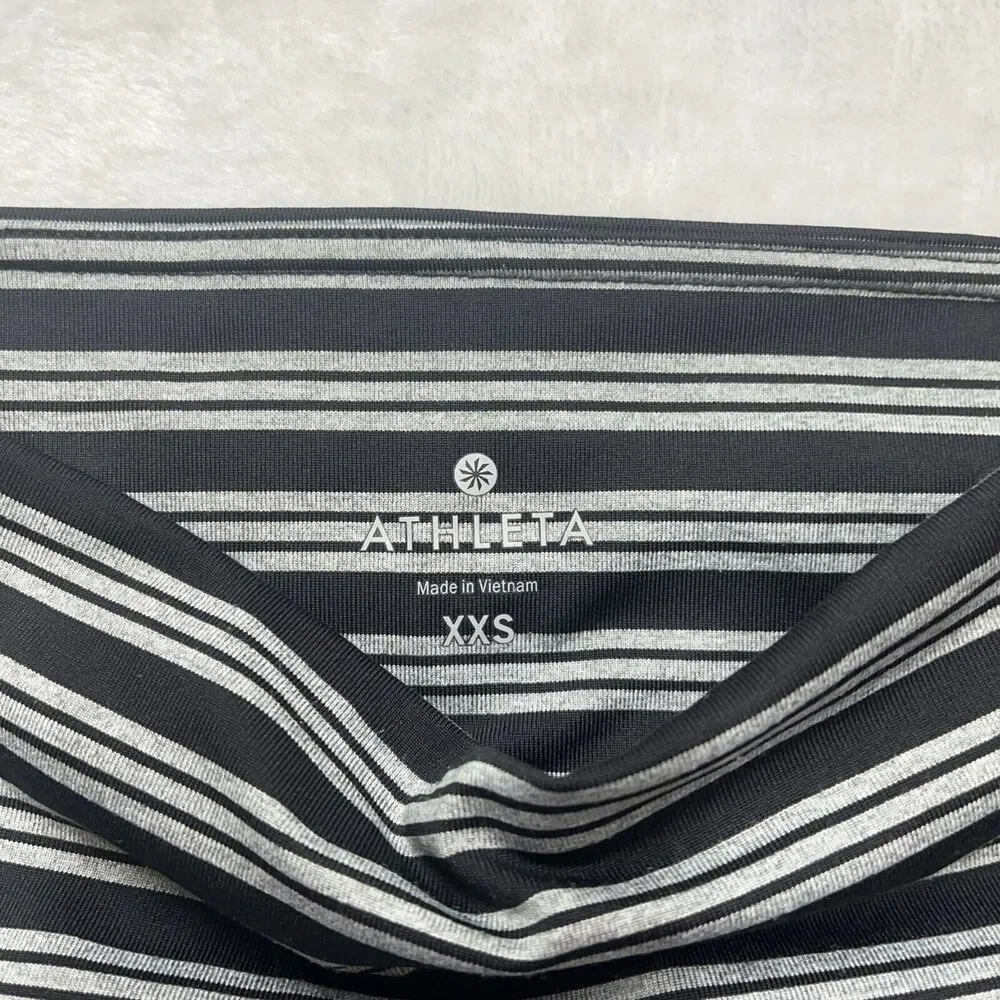ATHLETA Chaturanga Striped Crop Leggings Women’s XXS Fitness Yoga Athletic‎